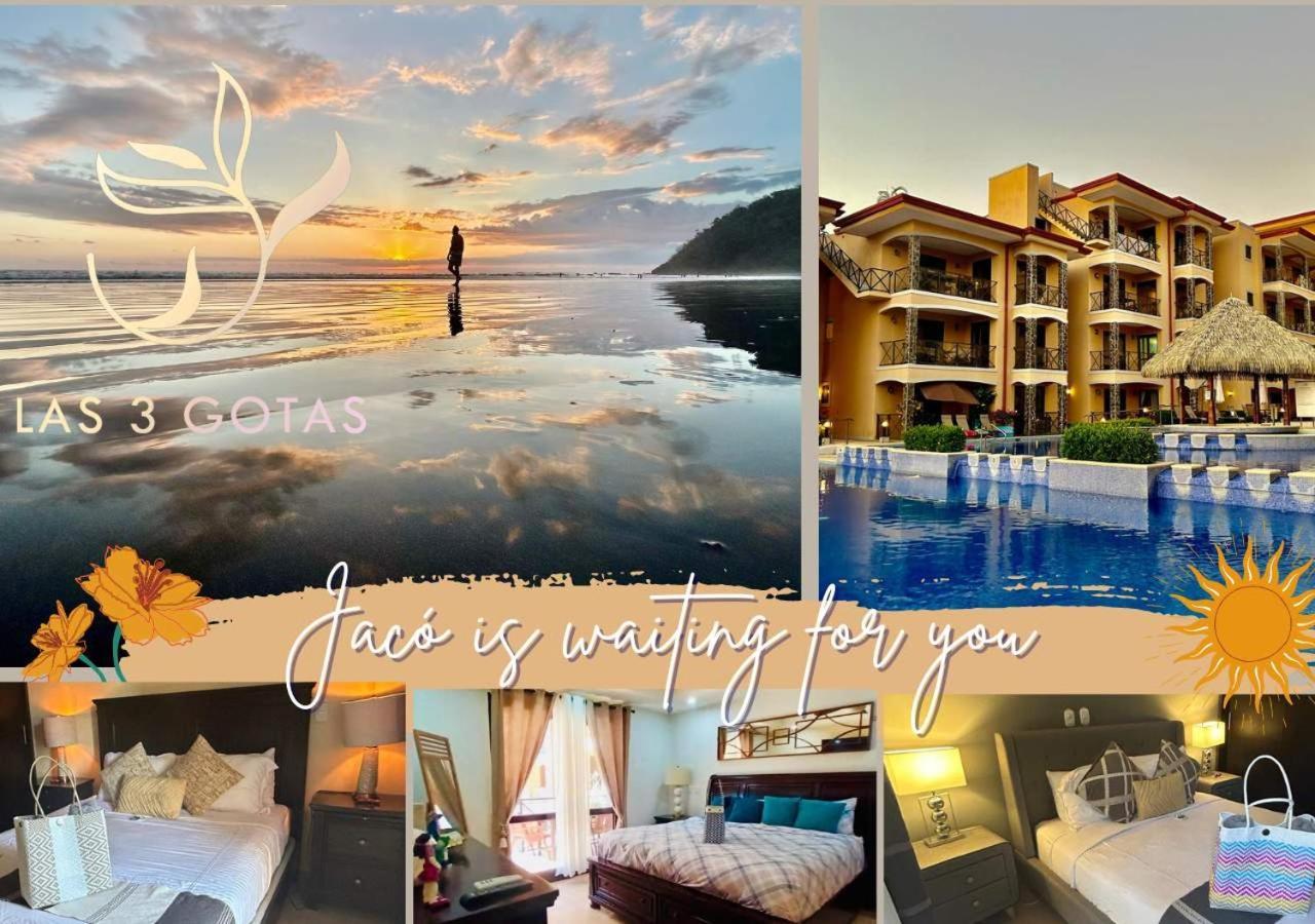 Apartamento De Lujo Las 3 Gotas Jaco, Frente Al Mar Con Vista A La Playa Экстерьер фото
